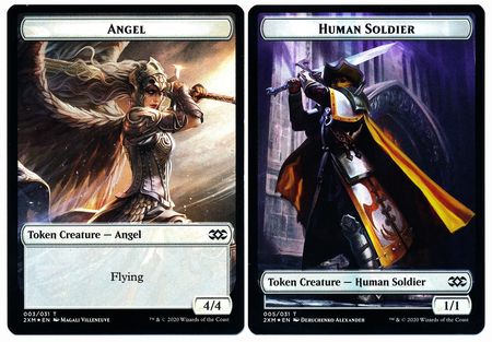 Angel // Human Soldier Double-sided Token [Double Masters Tokens] | Mega City Incorporated