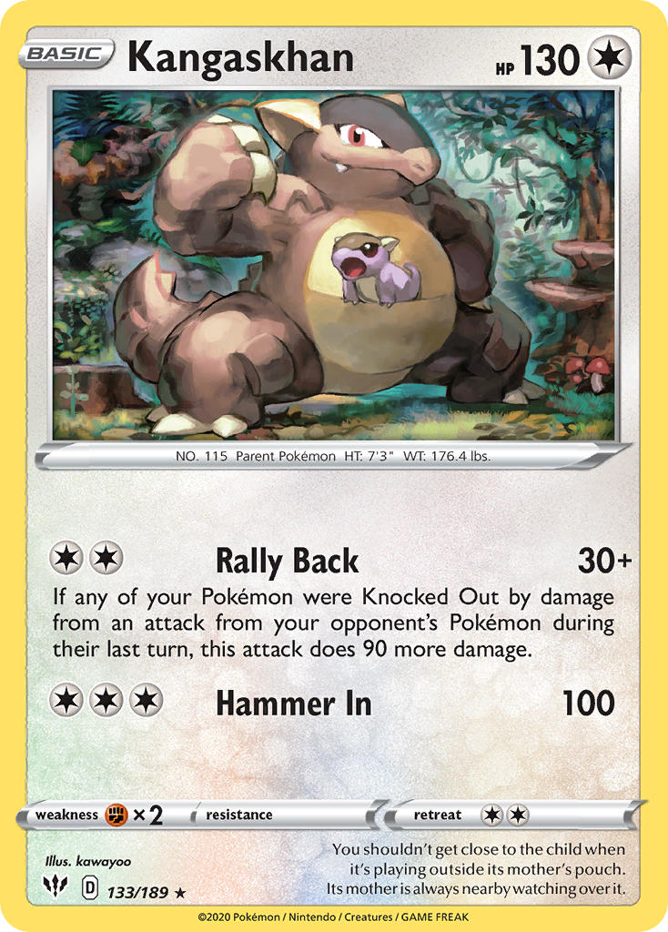 Kangaskhan (133/189) (Theme Deck Exclusive) [Sword & Shield: Darkness Ablaze] | Mega City Incorporated