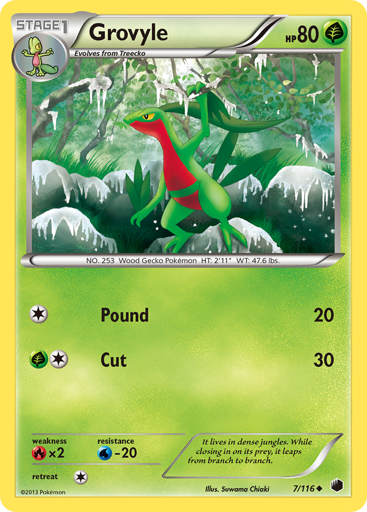 Grovyle (7/116) [Black & White: Plasma Freeze] | Mega City Incorporated