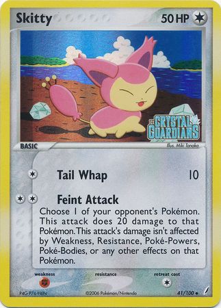 Skitty (41/100) (Stamped) [EX: Crystal Guardians] | Mega City Incorporated