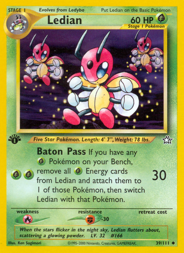 Ledian (39/111) [Neo Genesis 1st Edition] | Mega City Incorporated