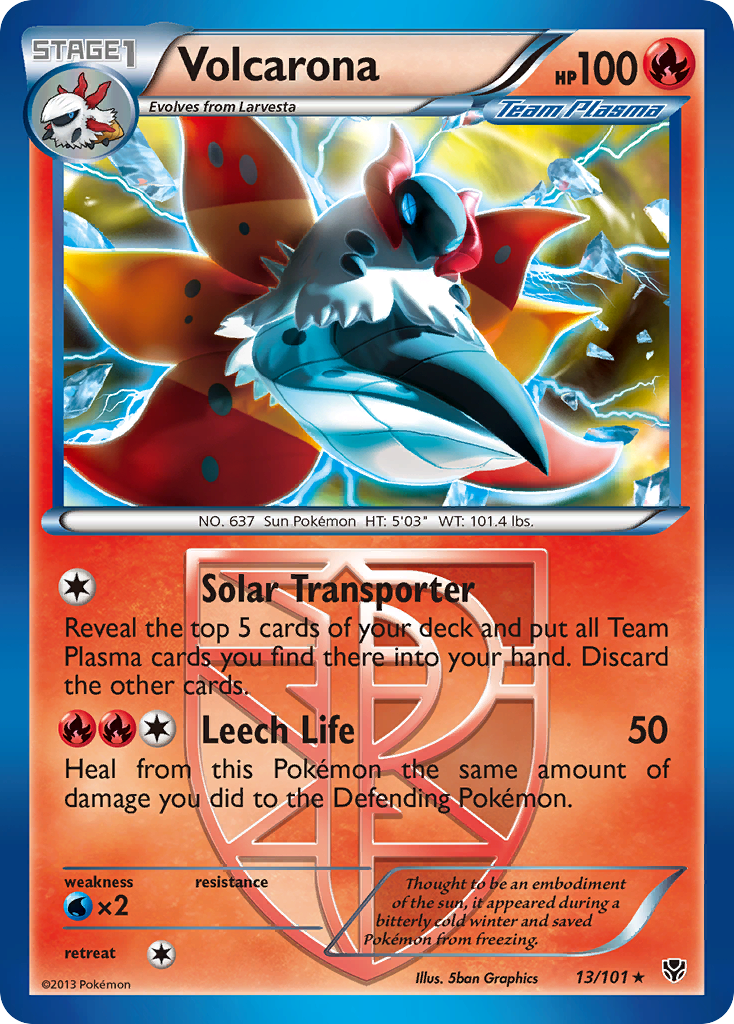 Volcarona (13/101) [Black & White: Plasma Blast] | Mega City Incorporated