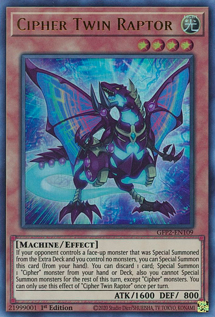 Cipher Twin Raptor [GFP2-EN109] Ultra Rare | Mega City Incorporated