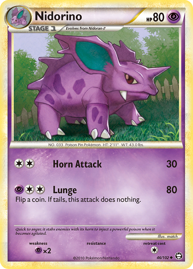 Nidorino (46/102) [HeartGold & SoulSilver: Triumphant] | Mega City Incorporated