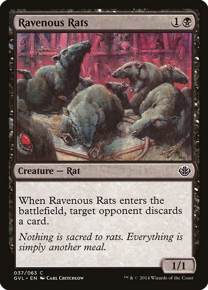 Ravenous Rats (Garruk vs. Liliana) [Duel Decks Anthology] | Mega City Incorporated