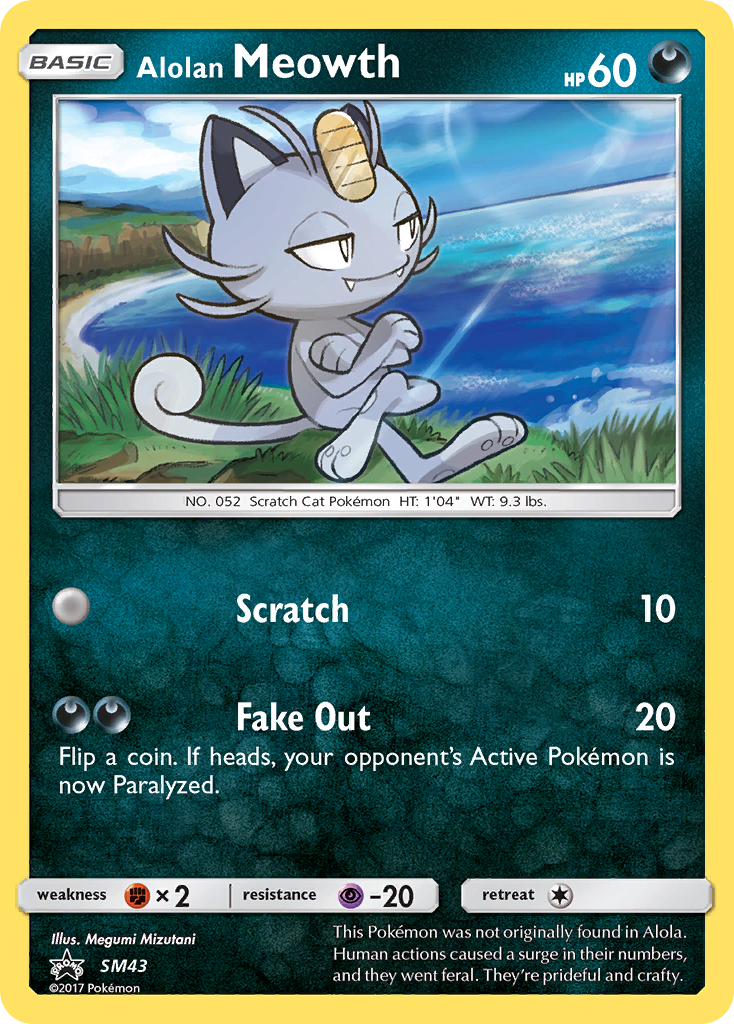 Alolan Meowth (SM43) [Sun & Moon: Black Star Promos] | Mega City Incorporated