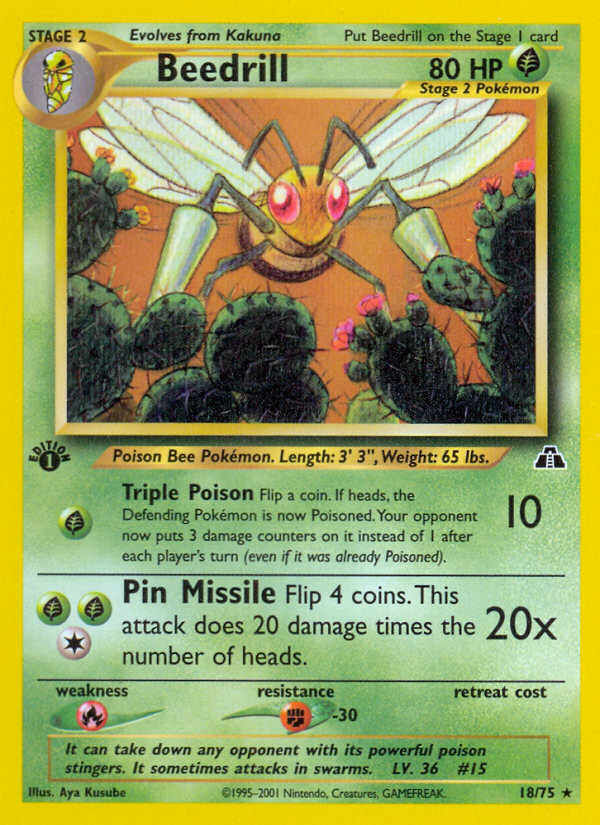 Beedrill (18/75) [Neo Discovery 1st Edition] | Mega City Incorporated