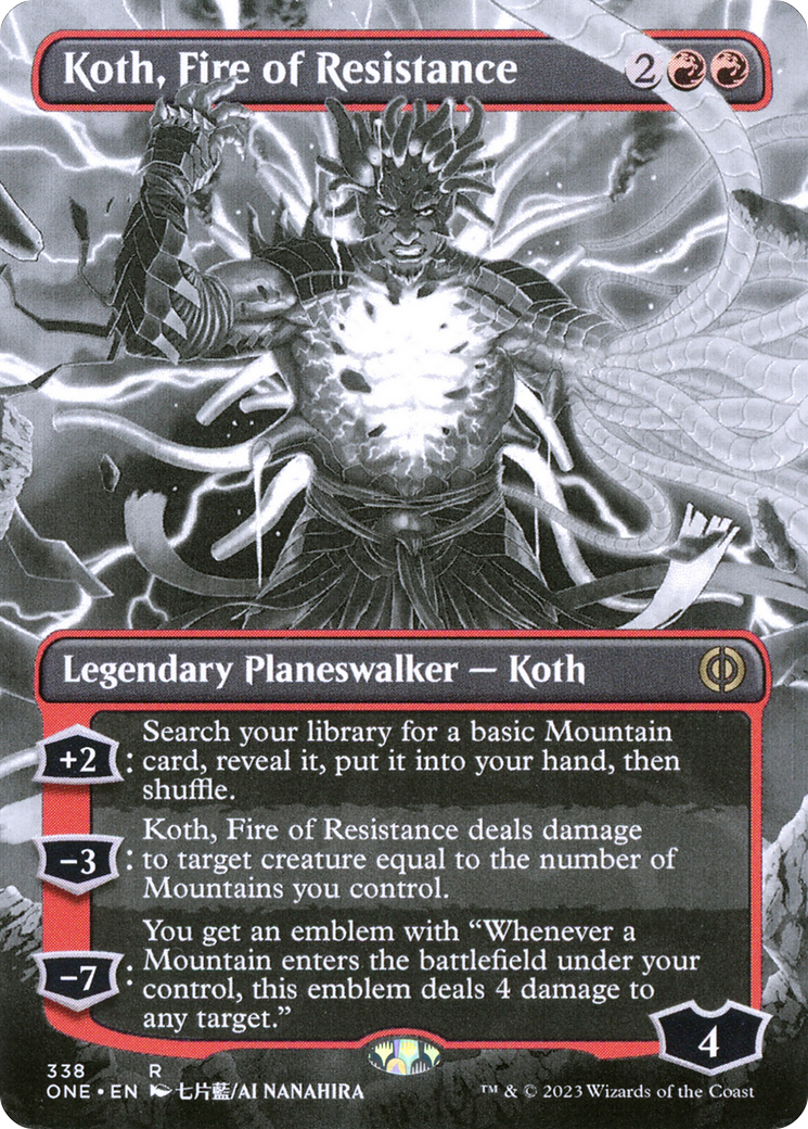 Koth, Fire of Resistance (Borderless Manga) [Phyrexia: All Will Be One] | Mega City Incorporated