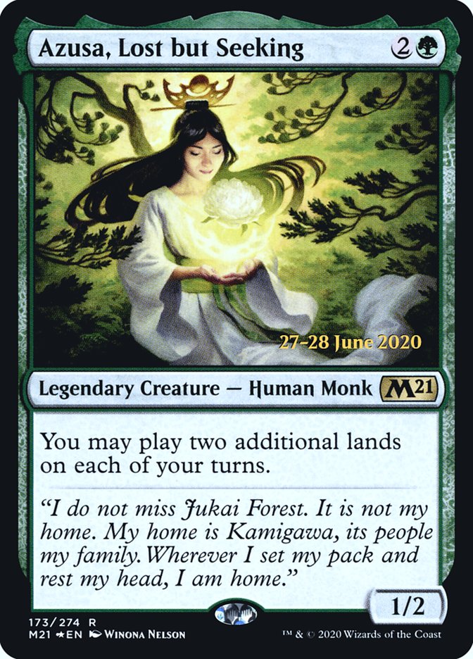 Azusa, Lost but Seeking  [Core Set 2021 Prerelease Promos] | Mega City Incorporated