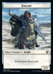 Zombie Knight // Knight Double-sided Token [Dominaria United Commander Tokens] | Mega City Incorporated