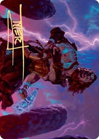 Toralf, God of Fury Art Card (Gold-Stamped Signature) [Kaldheim: Art Series] | Mega City Incorporated
