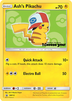 Ash's Pikachu (SM112) [Sun & Moon: Black Star Promos] | Mega City Incorporated