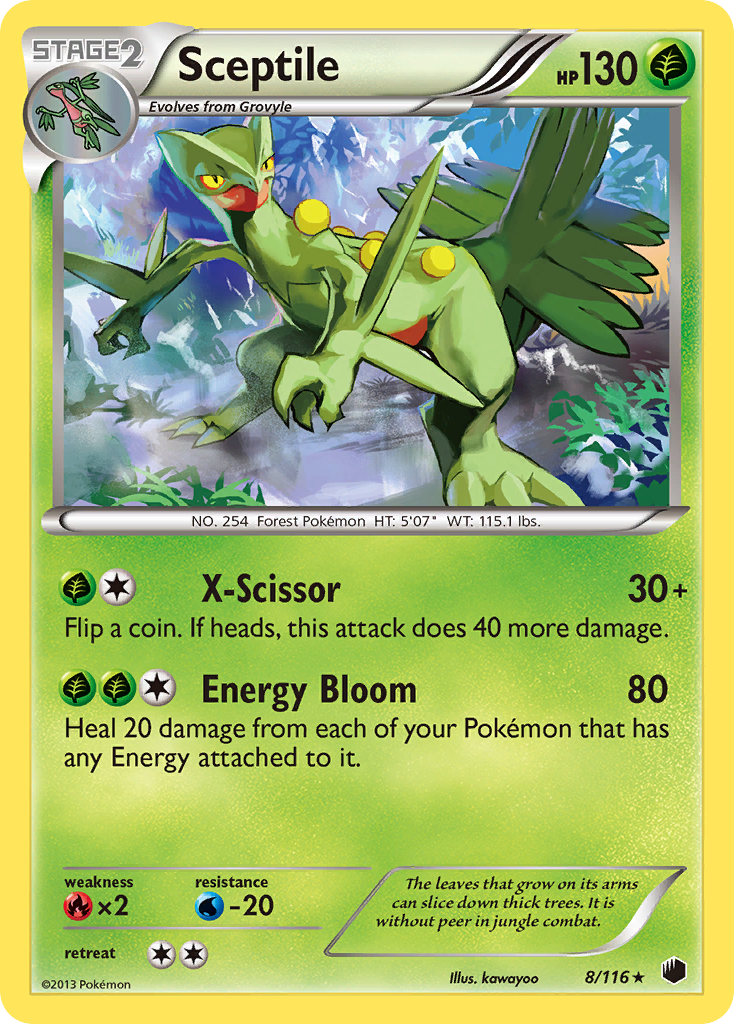 Sceptile (8/116) [Black & White: Plasma Freeze] | Mega City Incorporated