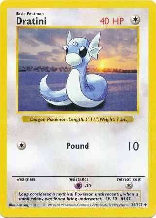 Dratini (26/102) [Base Set Shadowless Unlimited] | Mega City Incorporated