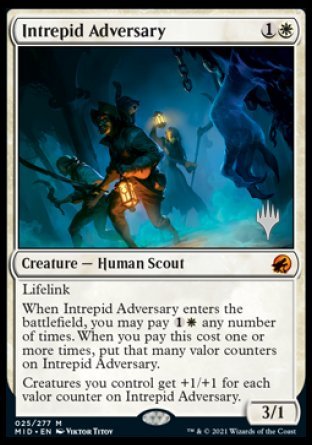 Intrepid Adversary (Promo Pack) [Innistrad: Midnight Hunt Promos] | Mega City Incorporated