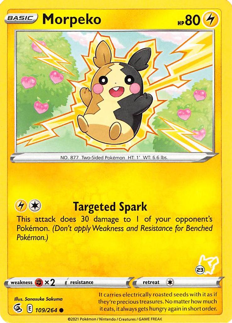 Morpeko (109/264) (Pikachu Stamp #23) [Battle Academy 2022] | Mega City Incorporated