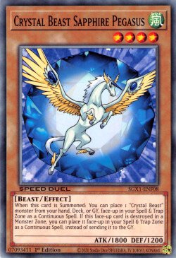 Crystal Beast Sapphire Pegasus [SGX1-ENF08] Common | Mega City Incorporated