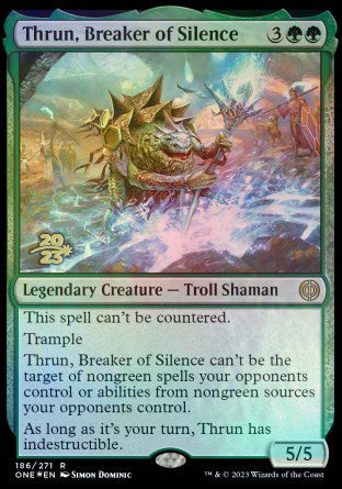 Thrun, Breaker of Silence [Phyrexia: All Will Be One Prerelease Promos] | Mega City Incorporated