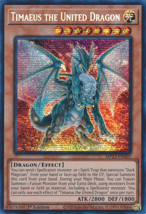 Timaeus the United Dragon [MP23-EN003] Prismatic Secret Rare | Mega City Incorporated