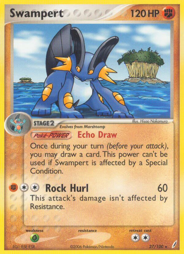 Swampert (27/100) (Theme Deck Exclusive) [EX: Crystal Guardians] | Mega City Incorporated