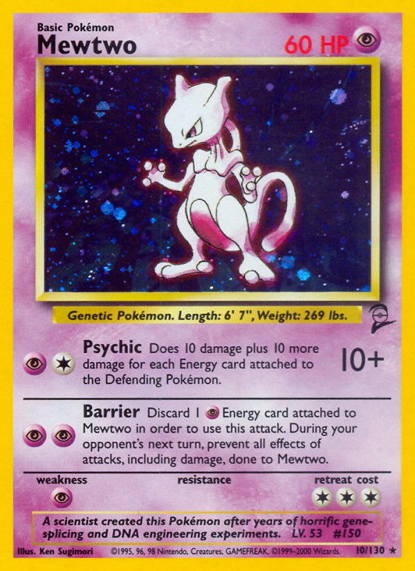 Mewtwo (10/130) [Base Set 2] | Mega City Incorporated