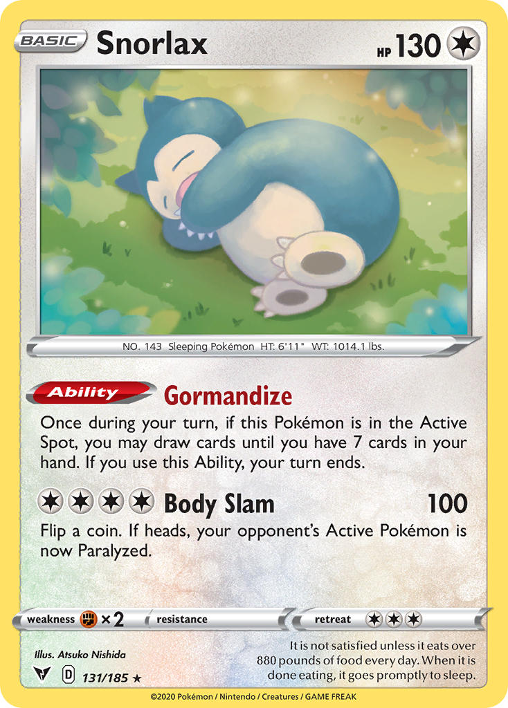 Snorlax (131/185) [Sword & Shield: Vivid Voltage] | Mega City Incorporated