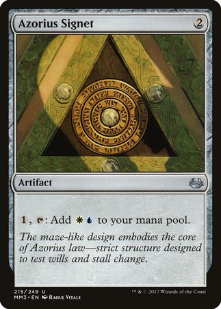 Azorius Signet [Modern Masters 2017] | Mega City Incorporated