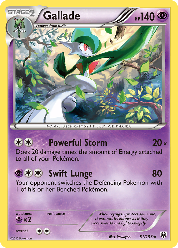 Gallade (61/135) [Black & White: Plasma Storm] | Mega City Incorporated