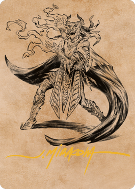 Livaan, Cultist of Tiamat Art Card (Gold-Stamped Signature) [Commander Legends: Battle for Baldur's Gate Art Series] | Mega City Incorporated