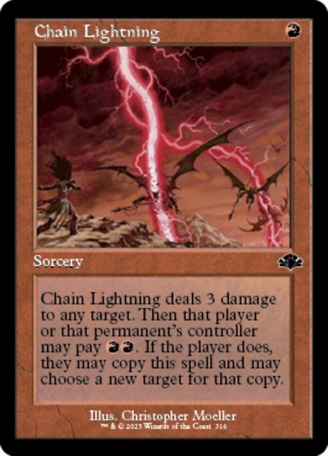 Chain Lightning (Retro) [Dominaria Remastered] | Mega City Incorporated