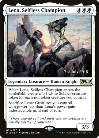 Lena, Selfless Champion [Core Set 2019 Promos] | Mega City Incorporated