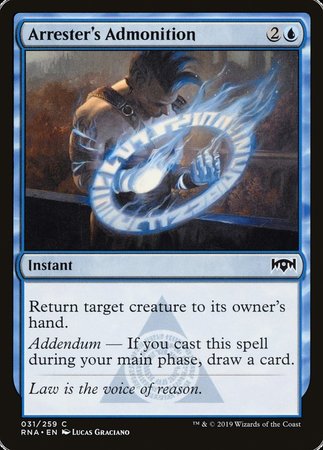 Arrester's Admonition [Ravnica Allegiance] | Mega City Incorporated