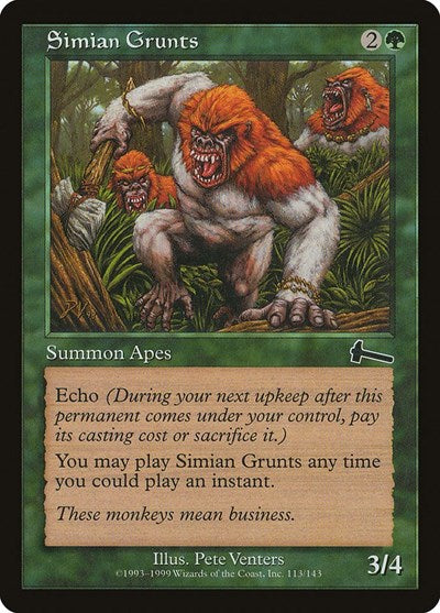 Simian Grunts [Urza's Legacy] | Mega City Incorporated