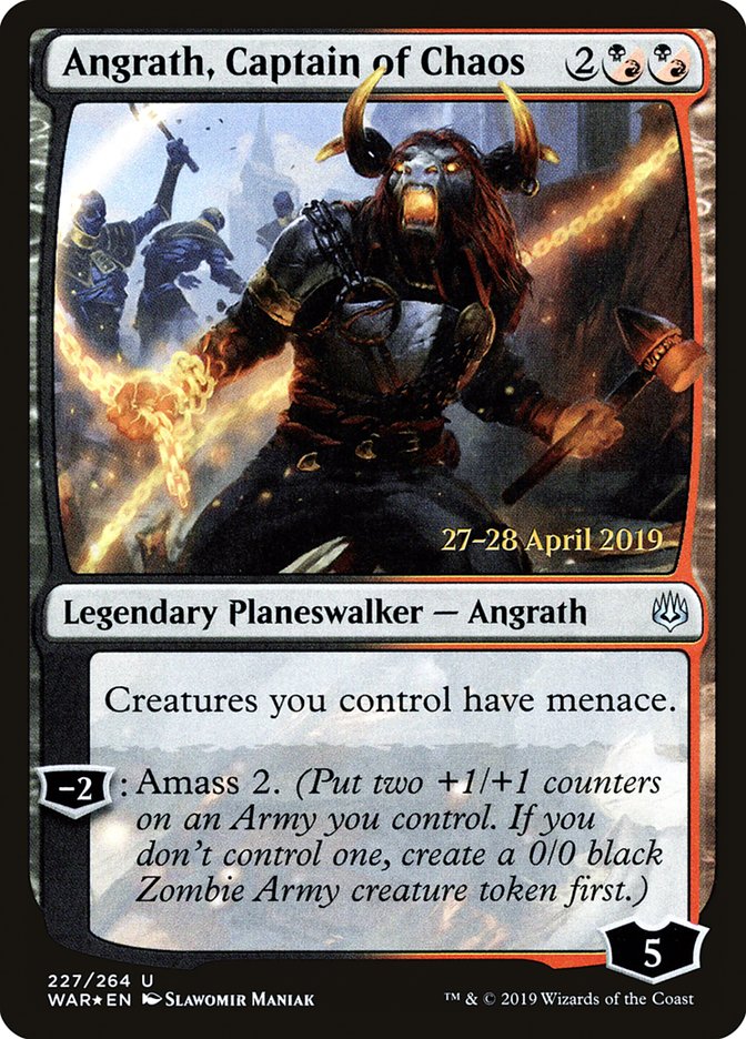 Angrath, Captain of Chaos  [War of the Spark Prerelease Promos] | Mega City Incorporated