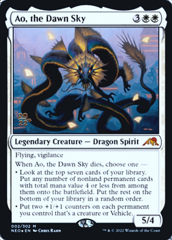 Ao, the Dawn Sky [Kamigawa: Neon Dynasty Prerelease Promos] | Mega City Incorporated