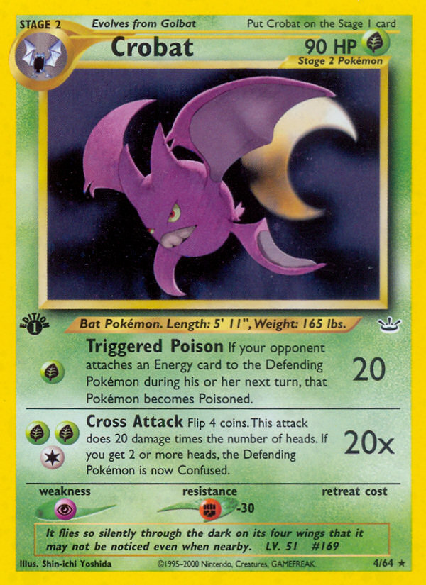 Crobat (4/64) [Neo Revelation 1st Edition] | Mega City Incorporated