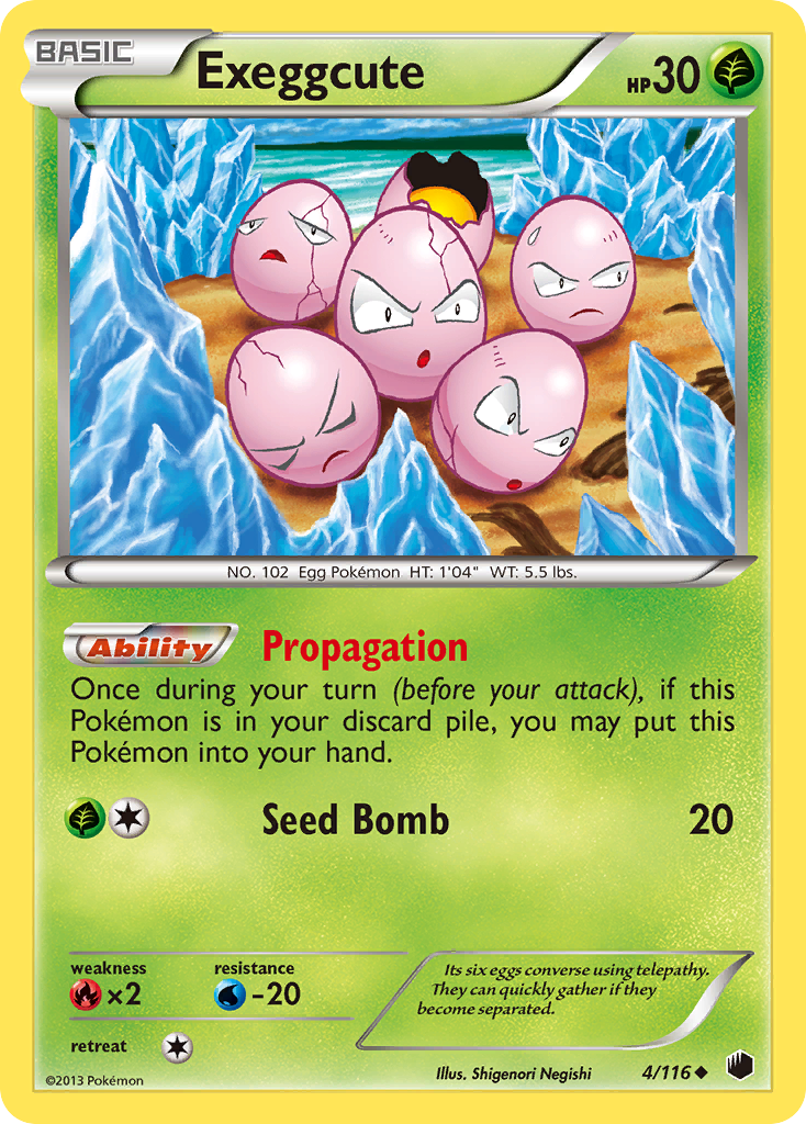 Exeggcute (4/116) [Black & White: Plasma Freeze] | Mega City Incorporated