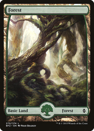 Forest (270) - Full Art [Battle for Zendikar] | Mega City Incorporated