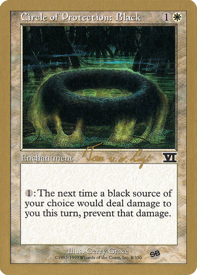 Circle of Protection: Black (Tom van de Logt) (SB) [World Championship Decks 2000] | Mega City Incorporated