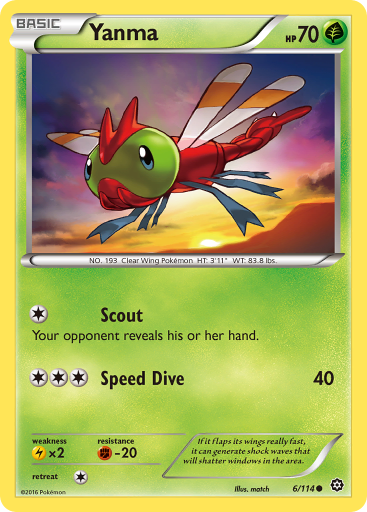 Yanma (6/114) [XY: Steam Siege] | Mega City Incorporated