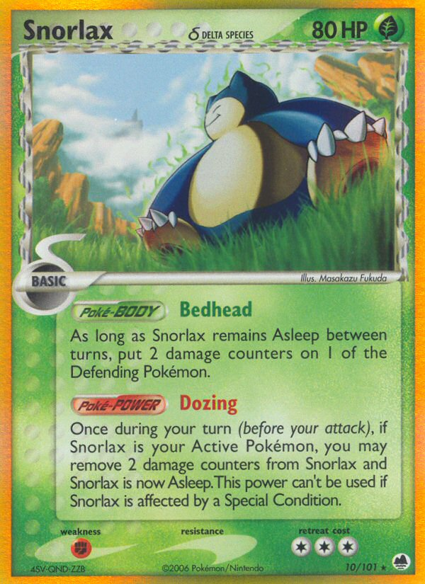 Snorlax (10/101) (Delta Species) [EX: Dragon Frontiers] | Mega City Incorporated