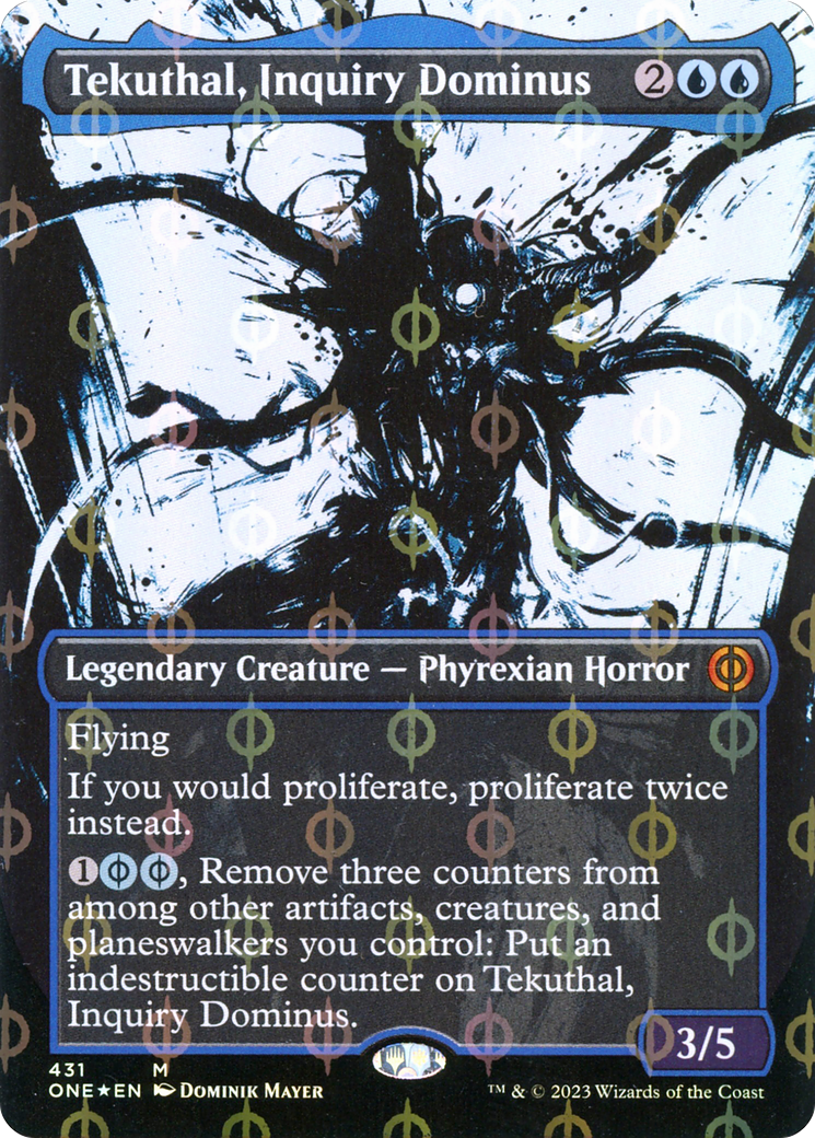 Tekuthal, Inquiry Dominus (Borderless Ichor Step-and-Compleat Foil) [Phyrexia: All Will Be One] | Mega City Incorporated