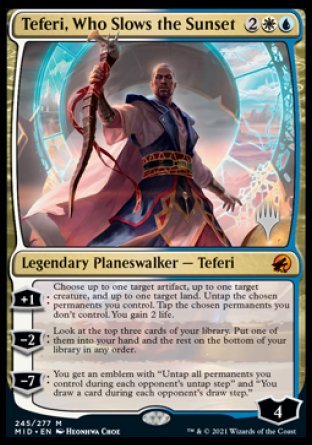 Teferi, Who Slows the Sunset (Promo Pack) [Innistrad: Midnight Hunt Promos] | Mega City Incorporated