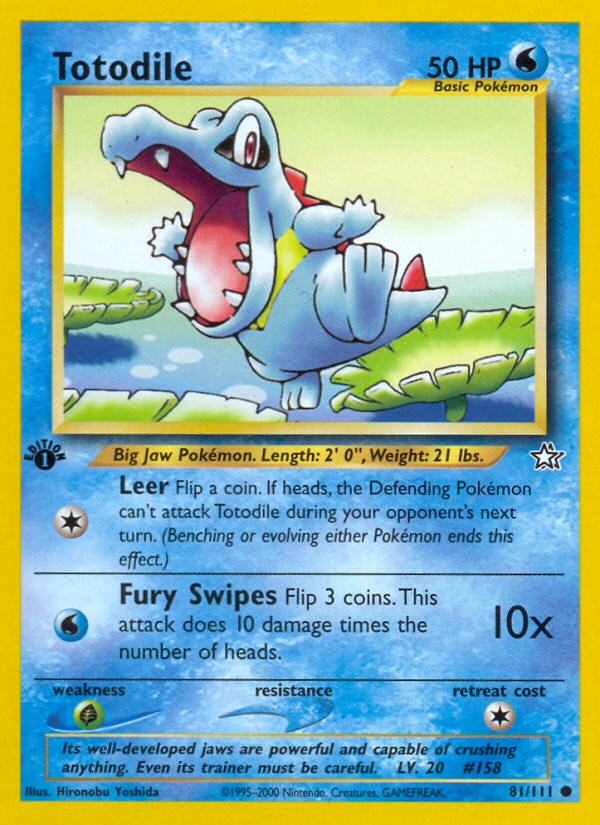 Totodile (81/111) [Neo Genesis 1st Edition] | Mega City Incorporated