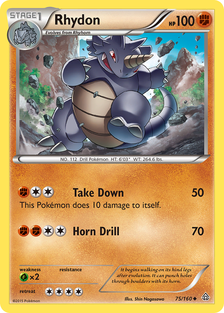 Rhydon (75/160) [XY: Primal Clash] | Mega City Incorporated