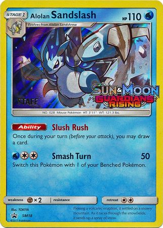 Alolan Sandslash (SM18) (Staff Prerelease Promo) [Sun & Moon: Black Star Promos] | Mega City Incorporated