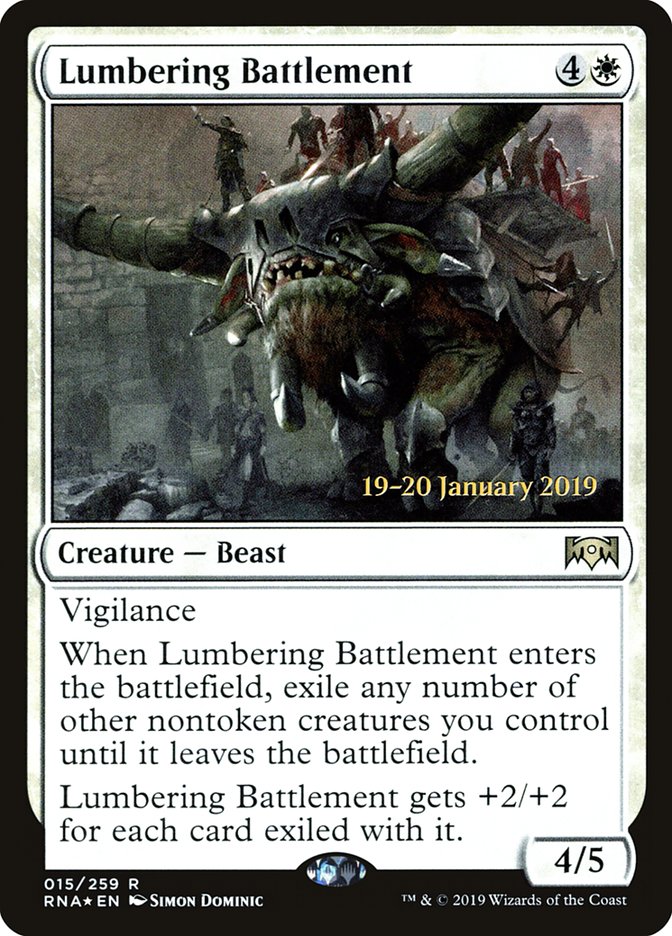 Lumbering Battlement [Ravnica Allegiance Prerelease Promos] | Mega City Incorporated