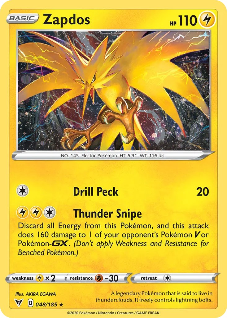 Zapdos (048/185) (Cosmos Holo) [Sword & Shield: Vivid Voltage] | Mega City Incorporated