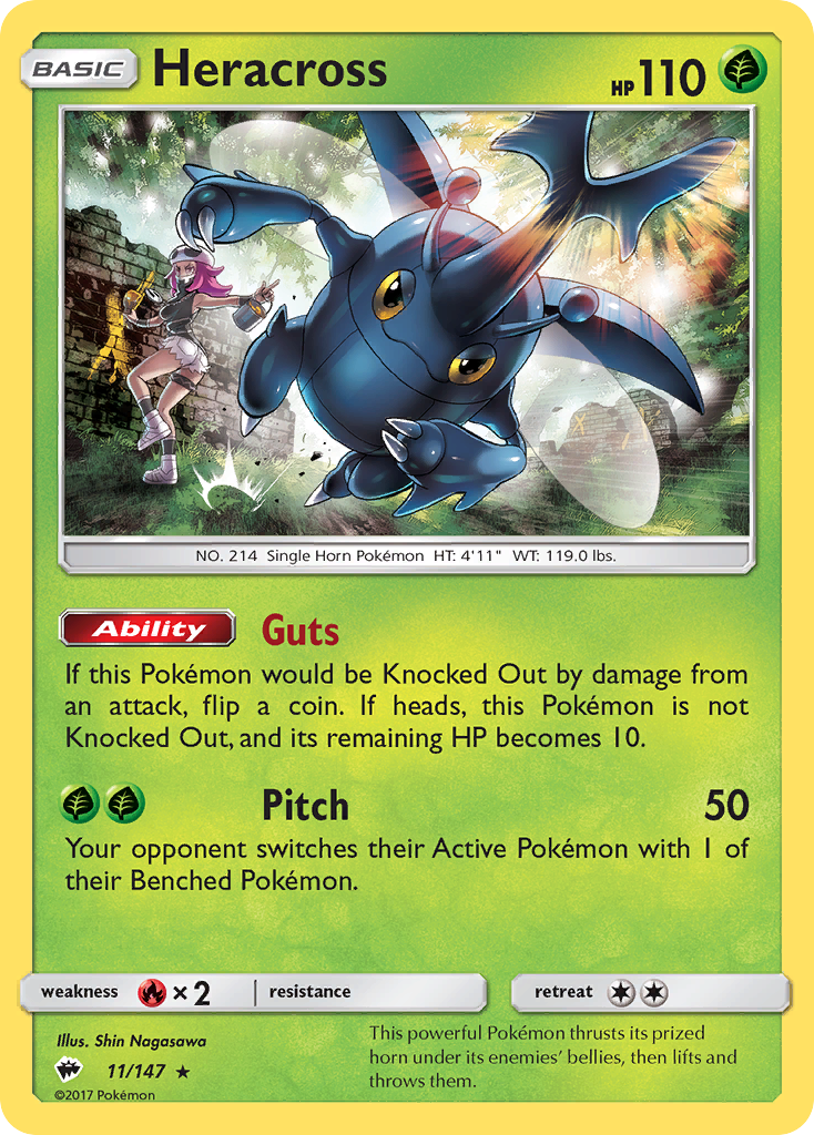 Heracross (11/147) [Sun & Moon: Burning Shadows] | Mega City Incorporated