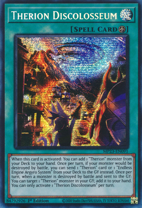 Therion Discolosseum [MP23-EN091] Prismatic Secret Rare | Mega City Incorporated